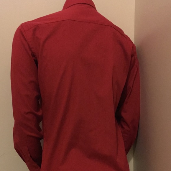 D'amante Scarlet Red Dress Shirt - Picture 3 of 4